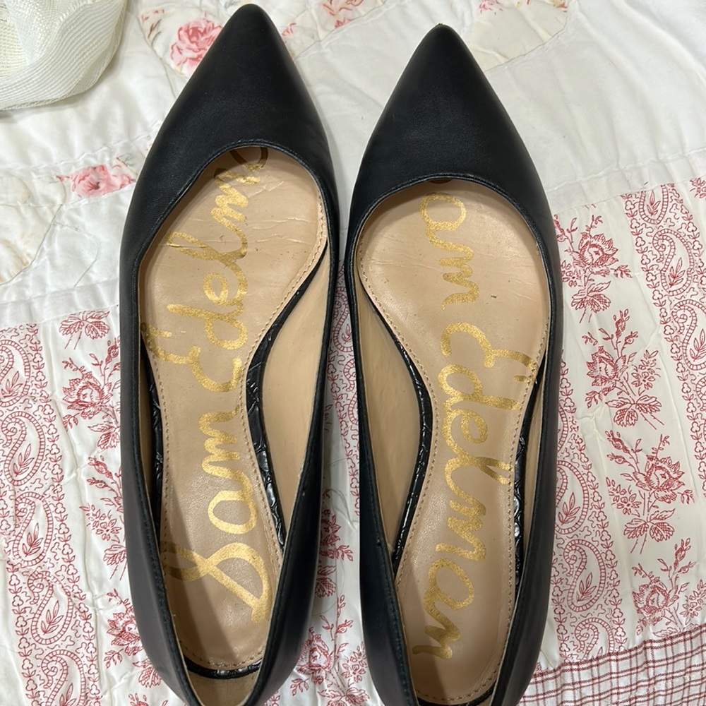 Sam Edelman Rae Black Pointed Toe Flats 8M